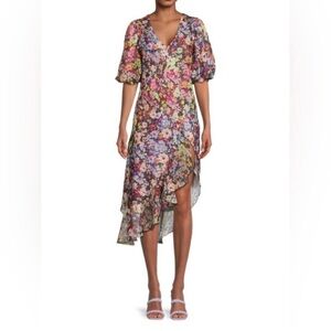 [SOLD] AMANDA UPRICHARD- Floral Asymmetrical Dress